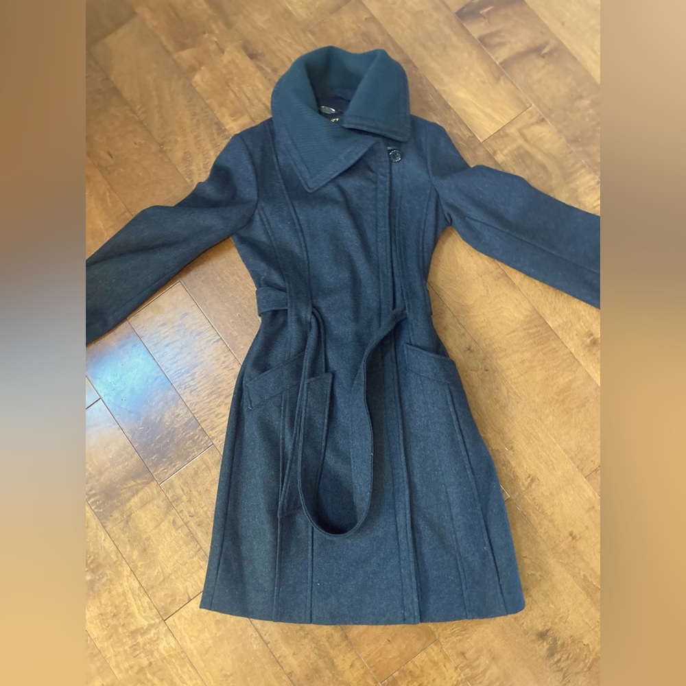 New Guess Wool Trench Cowl Neck Coat